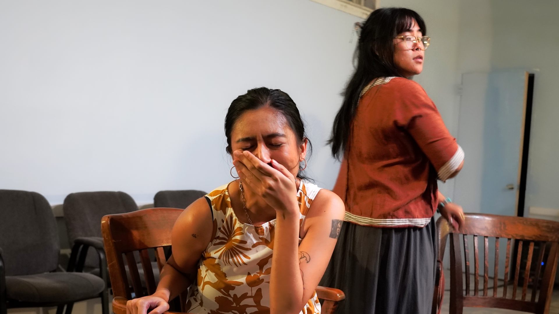 Performance photo from The Karaoke Stress Test at the 2026 Chicago Filipino American Theatre Festival.