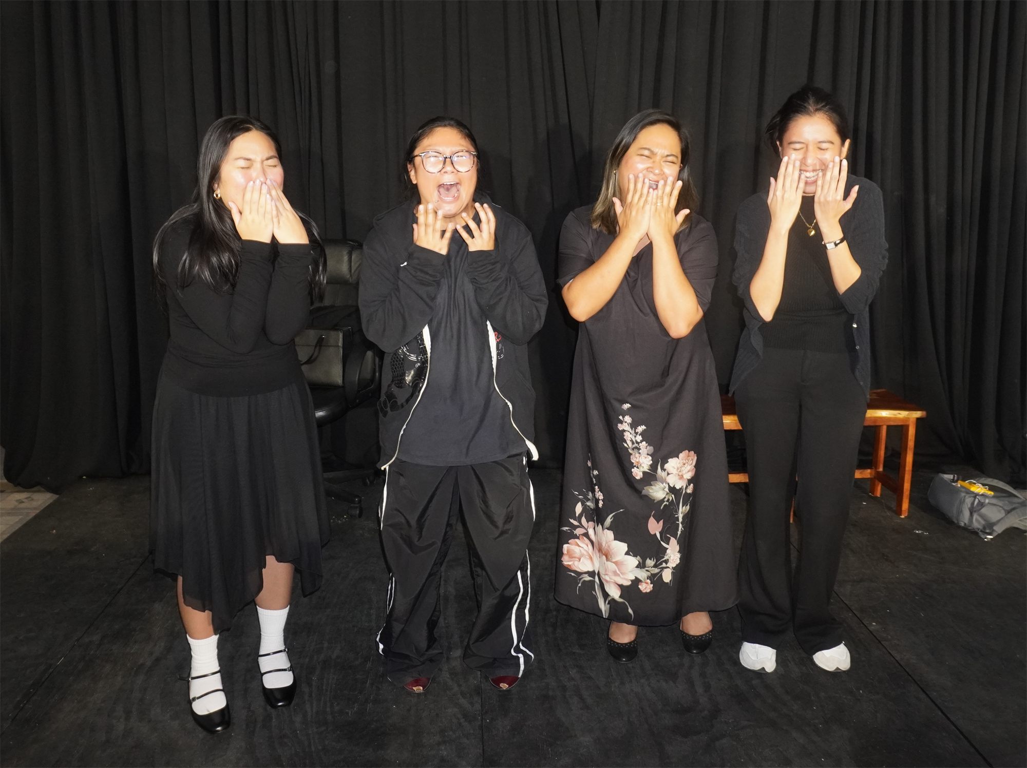 Second performance photo from Criers for Hire (sa Chicago) at the 2026 Chicago Filipino American Theatre Festival.
