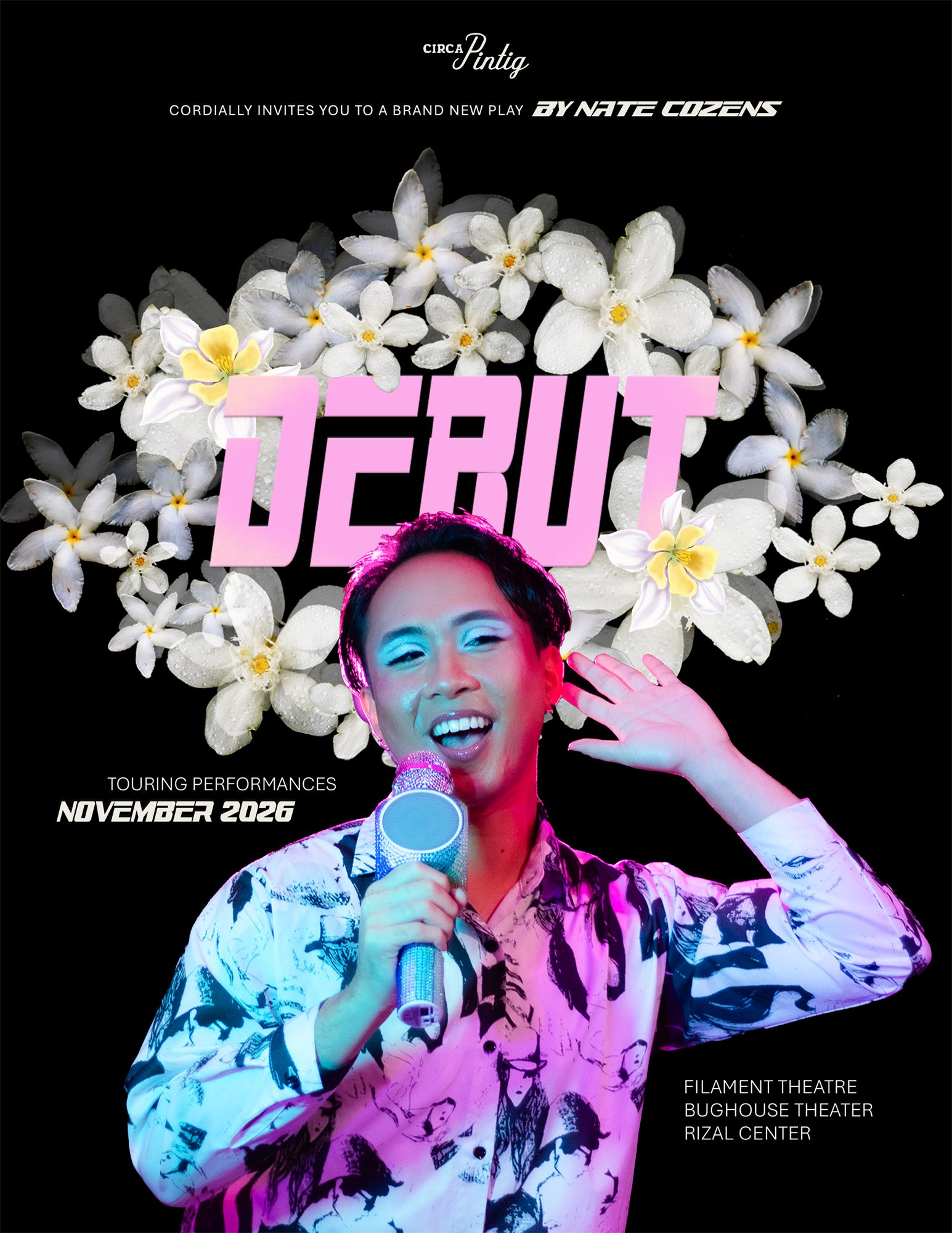 Debut, a brand new play by Nate Cozens. CIRCA Pintig touring performances, November 2026.
