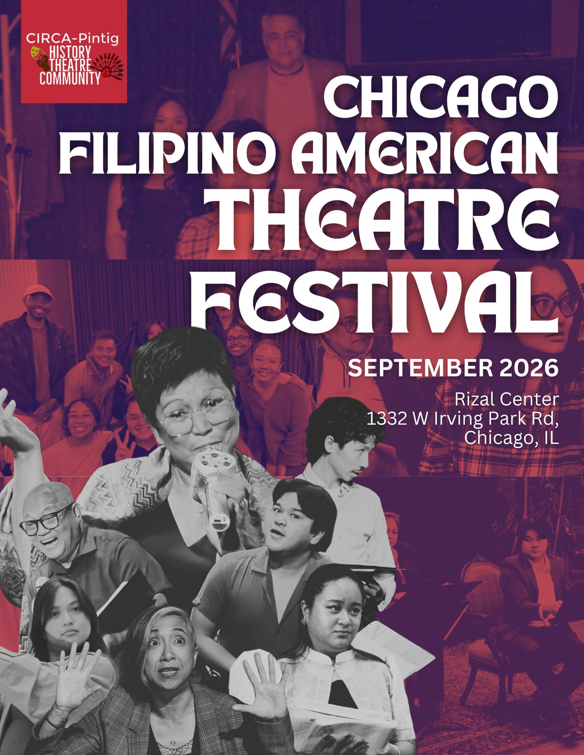 Chicago Filipino American Theatre Festival poster. September 2026 at the Rizal Center, Chicago.